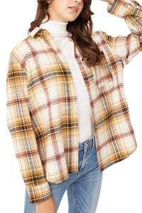 Flannel shirt - Ladies - saffron plaid