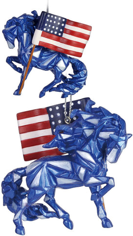 The Trail of Painted Ponies ornament - Wild Blue - Remembering 9/11